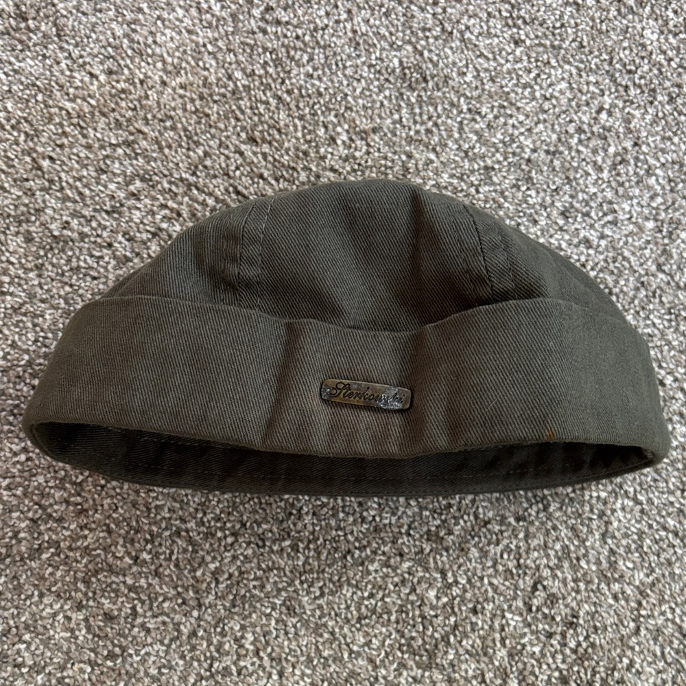 Stonkov Olive Green Cotton Beanie Cap